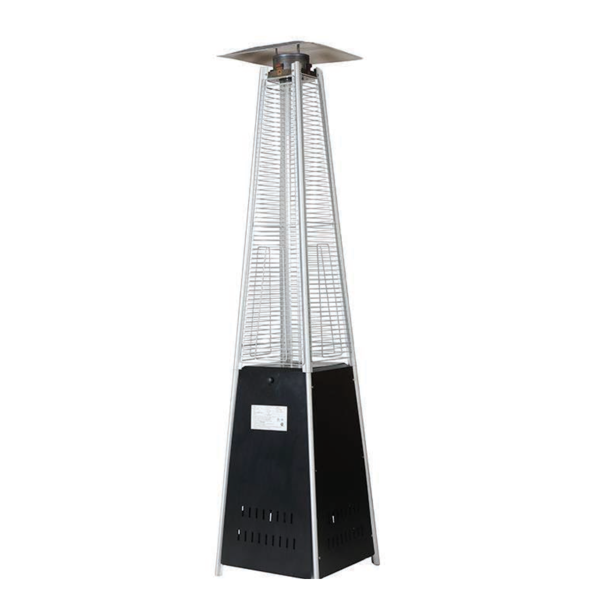 Pyramid Patio Heater Outdoor Gas Heater 13.5KW Glass Tube Visible Flame Propane LPG Restaurant