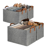 Closet Tidy Set: 10 Velvet Hangers and 2 Foldable Wardrobe Organiser Boxes