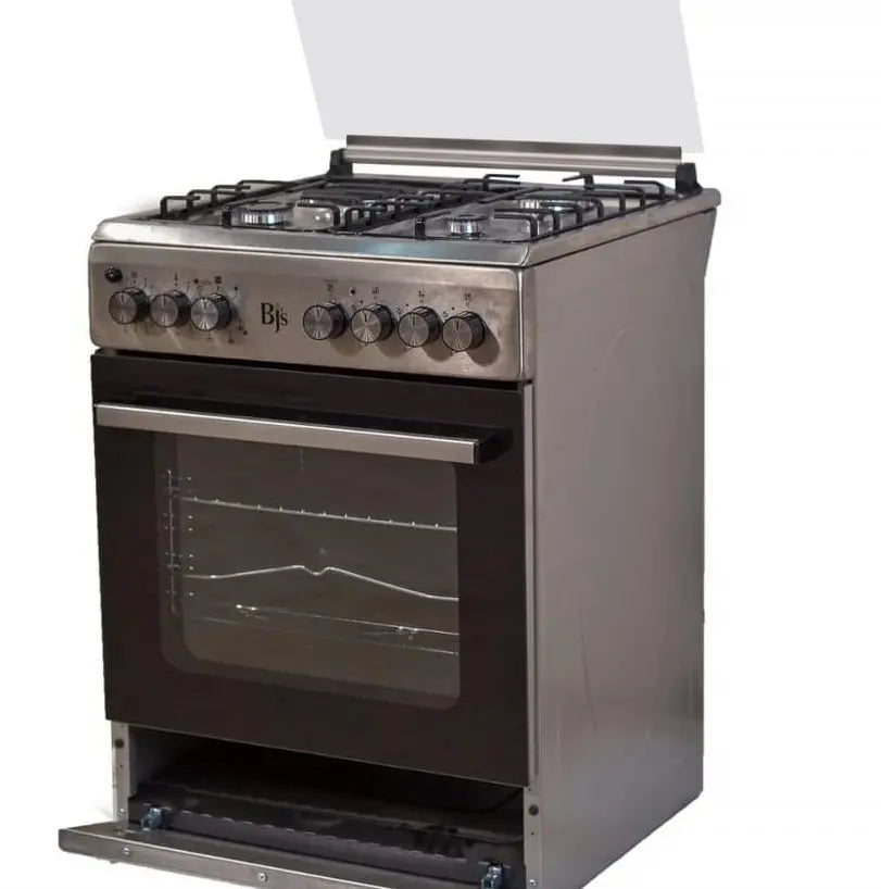 BJS 3 Gas + 1 Electric Cooker,With Oven Fan,Silver 60cm”60cm