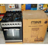 MIKA Standing Cooker, 50cm x 60cm, 3 Gas Pipe Burners + 1 RAPID Hot Plate