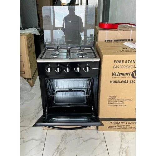 VOLSMART 60*60 4 GAS BURNERS Free Standing Cooker with GAS OVEN
