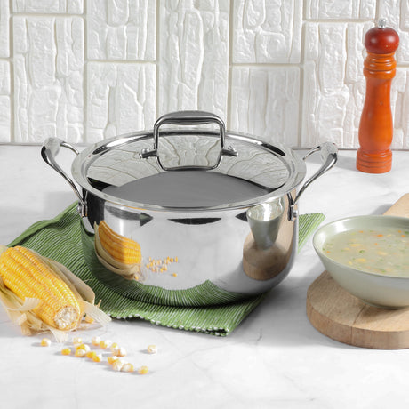 Vinod Platinum Tri-Ply Stainless Steel Sauce Pot with Lid - Homelux Kenya