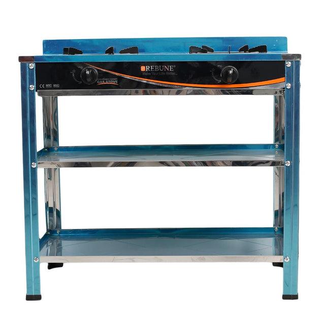 Rebune 2 Burner Standing Gas Cooker with Cabinet