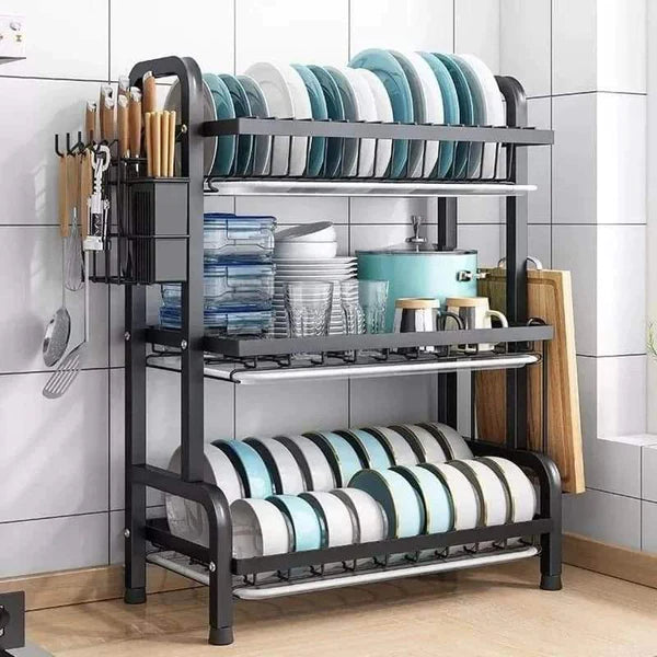 Dish rack with cutlery holder & Chop Board Holder