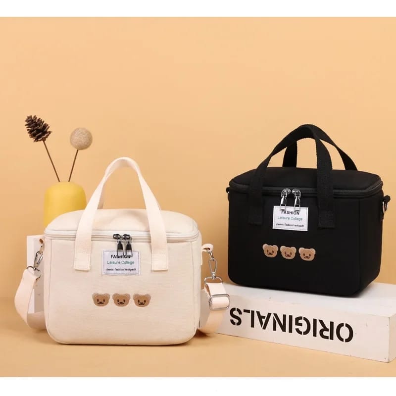 Fashion cartoon mommy bear lunch bag