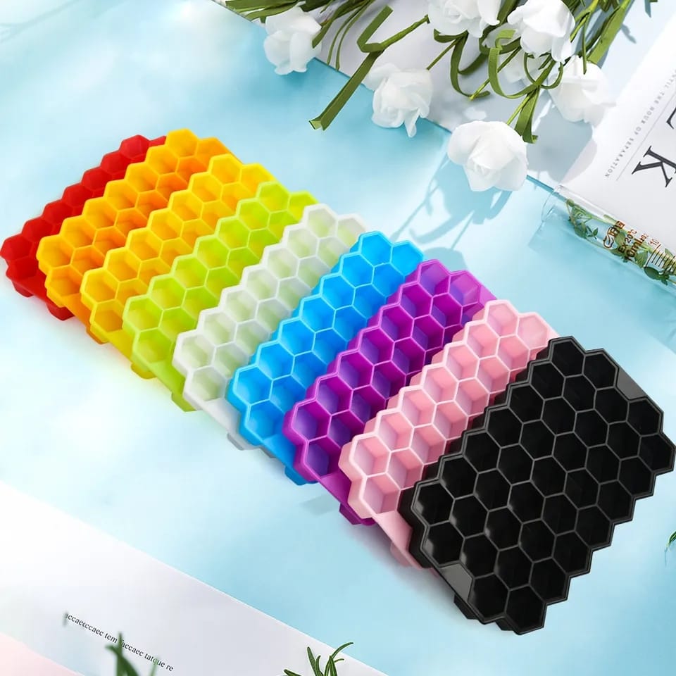Reusable honeycomb silicone icecube mould