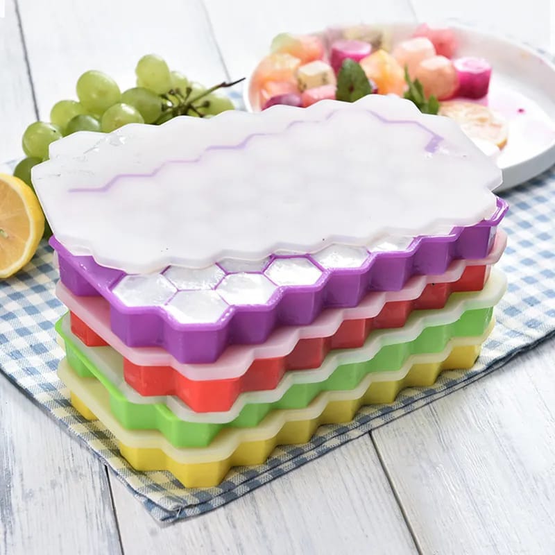 Reusable honeycomb silicone icecube mould