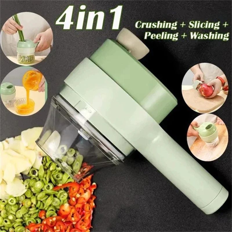 4 In 1 Handheld Electric Vegetable Cutter