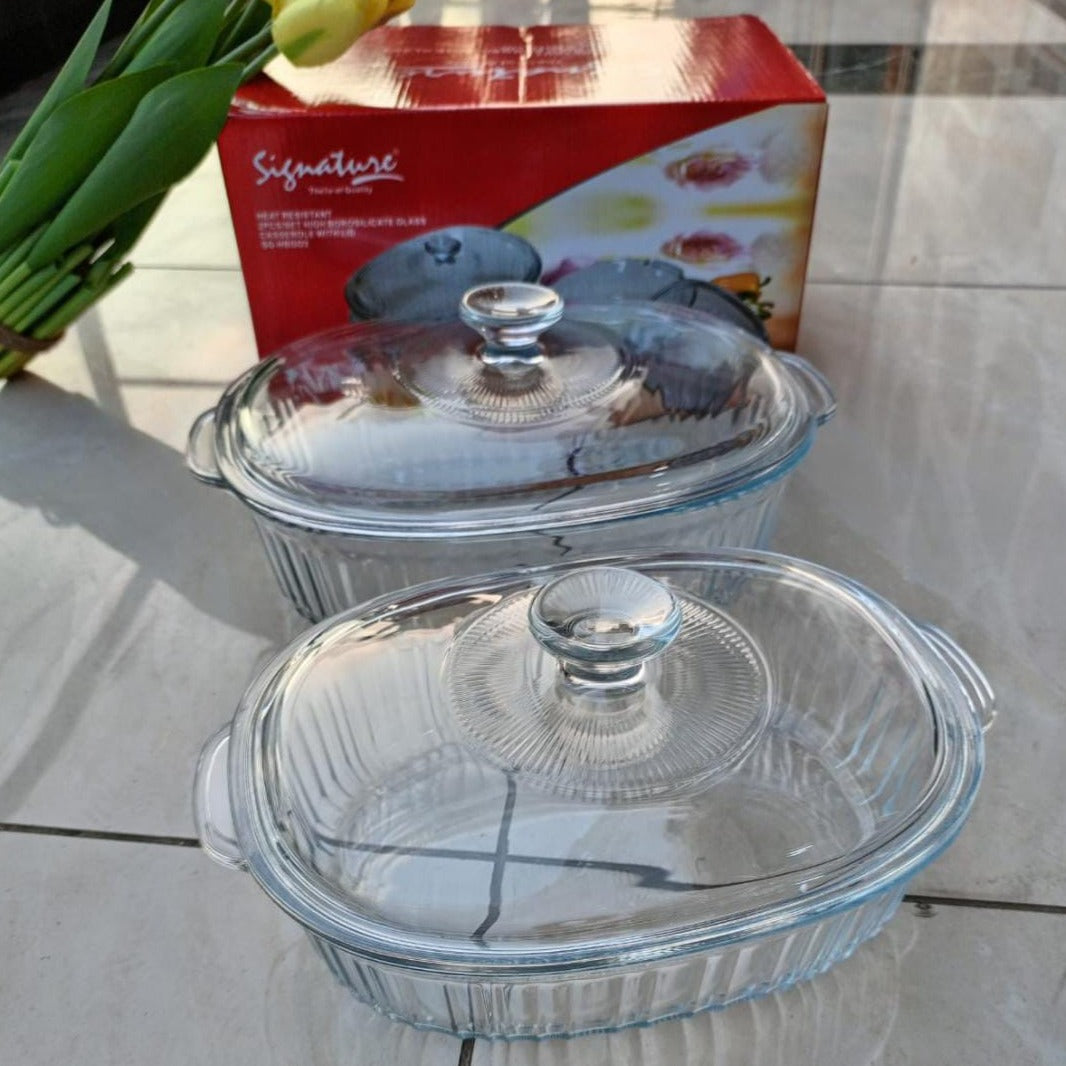 High Borosilicate Glass Casserole with Lid