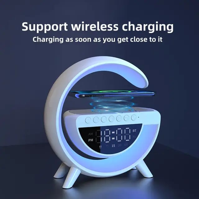 Big G Smart Night Light Wireless bluetooth speaker with Clock and  alarm clock