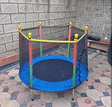 4ft Kids Trampoline with Safety Enclosure Net Indoor Round Trampoline for Kids