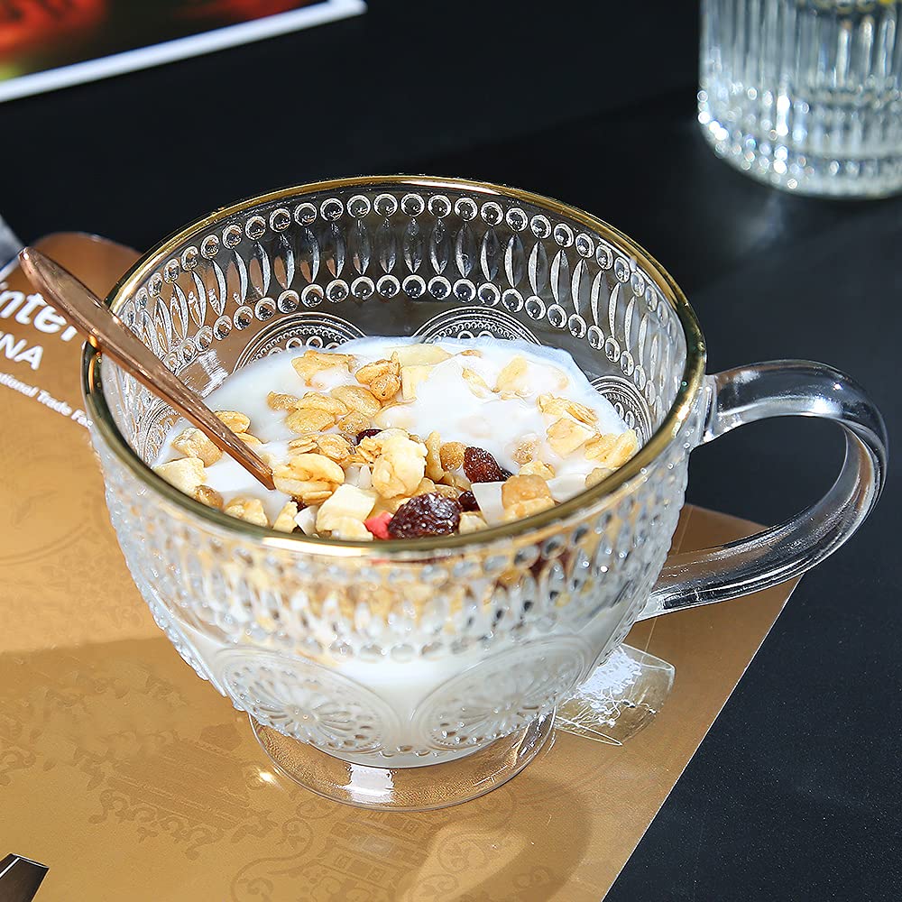 Set of 3 Romantic premium water/tea glass set