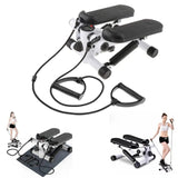 Mini Stepper with Resistance Bands Hydraulic Home Cardio Stepper with Digital Monitor for Home Workouts