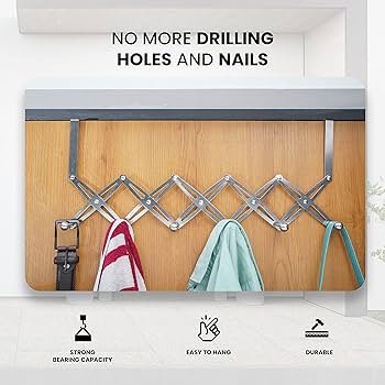 Retracting Behind the door 6 hook hanger