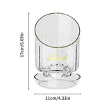 360° Rotating makeup brush holder.