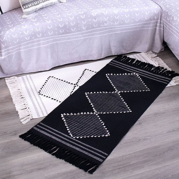 Bohemian Geometric Rugs with Tassles