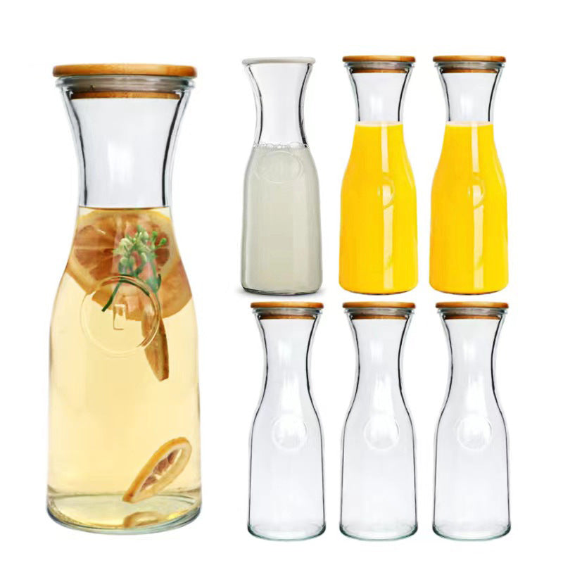 Glass carafe with bamboo Lids