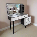 Modern Vanity Desk, Dressing Table, Makeup Table & Beauty Desk with LED Mirror, 4 Drawer Storage, Vanity Table for Bedroom, Dressing Room, Studio Apartment & Beauty Salon, 100x40x145cm, White & Grey Kenya