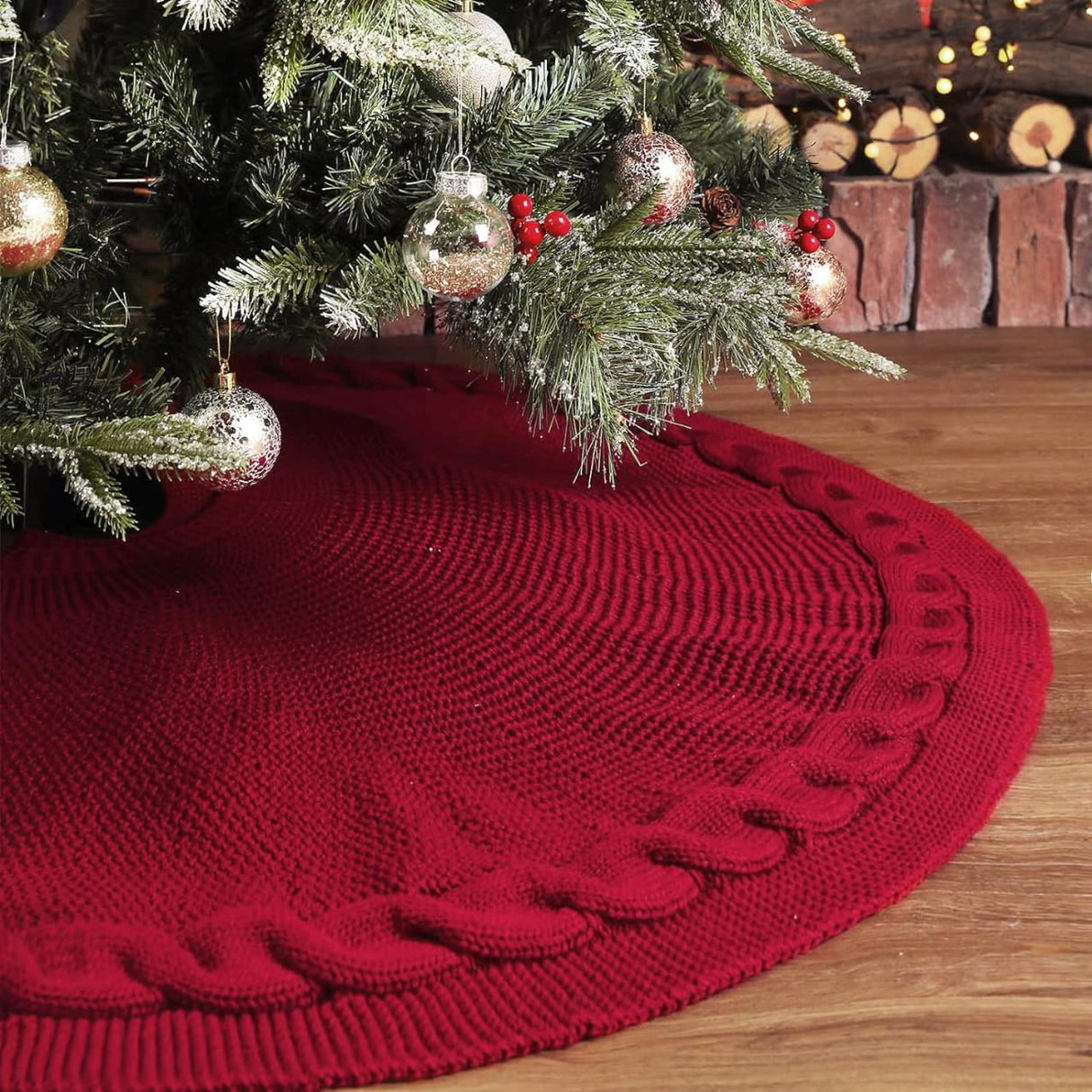 Christmas Knitted Tree Skirt