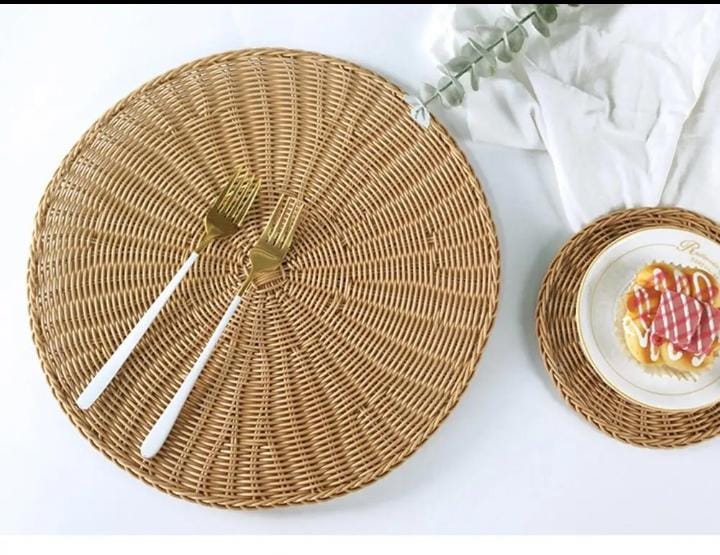 Rattan unique mats (set of 6)