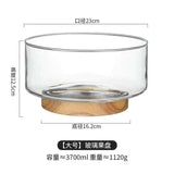 Multipurpose Large Serving Bowl Set – 3700ml with Acacia Wood Base
