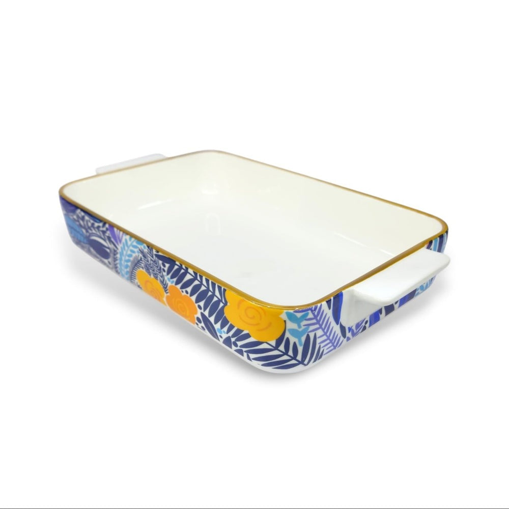Danny Home 30.5cm Printed Serving Dish | Ceramic Table Serving Plate