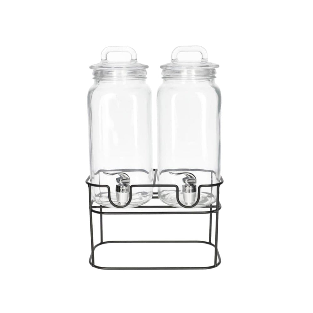 Danny Home 2.3L × 2 Beverage Dispenser with Stand | Dual Drink Dispenser Set