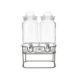 Danny Home 2.3L × 2 Beverage Dispenser with Stand | Dual Drink Dispenser Set