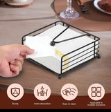 Weighted-Arm Metal Napkin Holder (Classic Tabletop Dispenser)