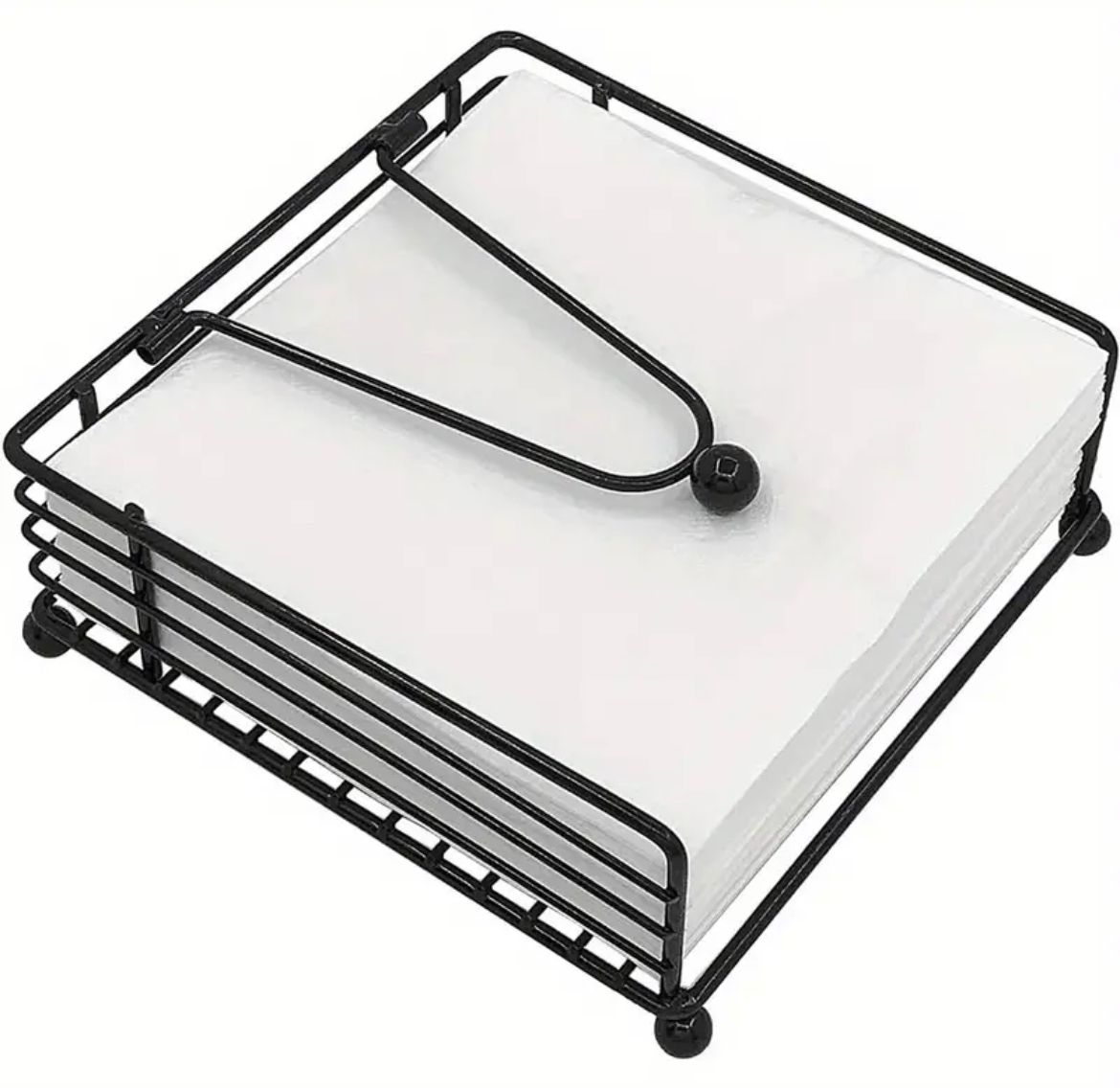 Weighted-Arm Metal Napkin Holder (Classic Tabletop Dispenser)