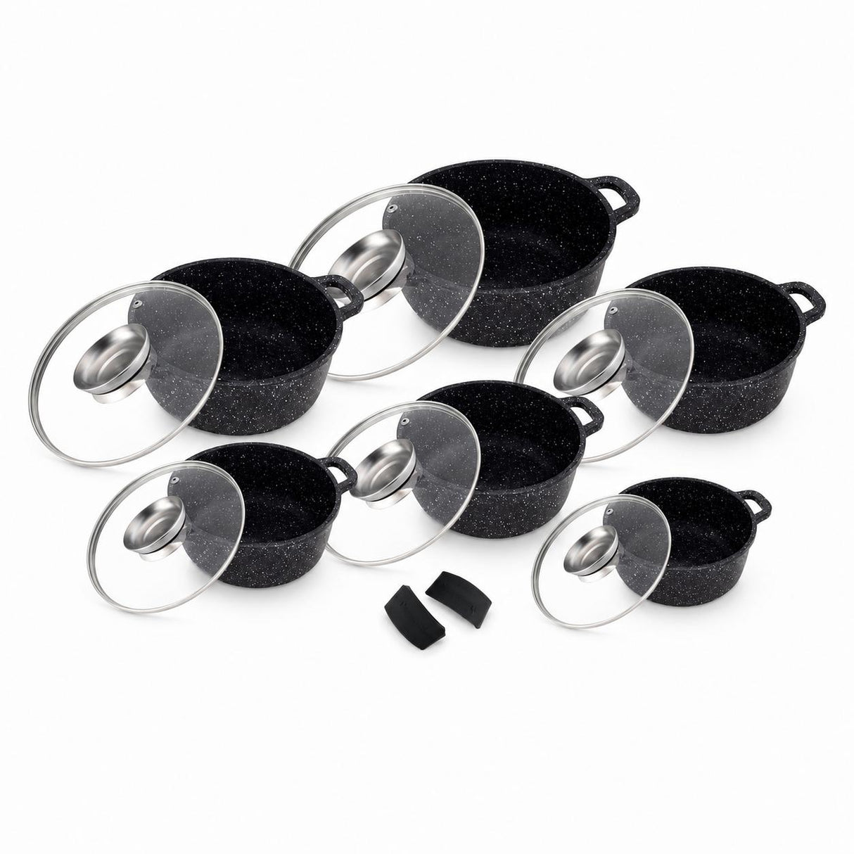 Edenberg 12 Pcs Granite Cookware Set