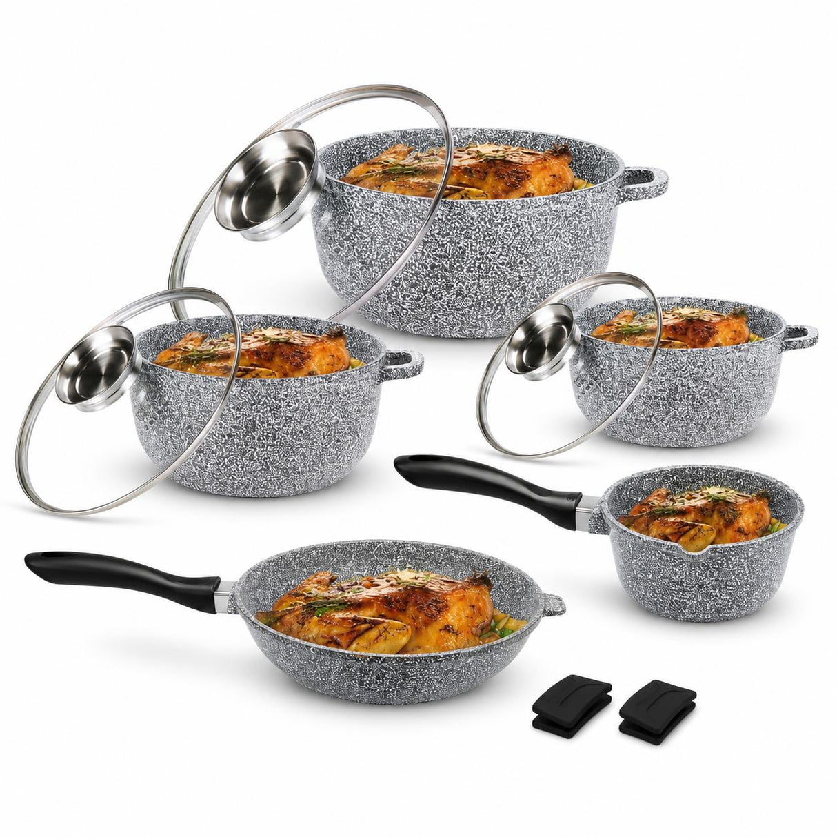 Edenberg 8pcs Granite Cookware Set