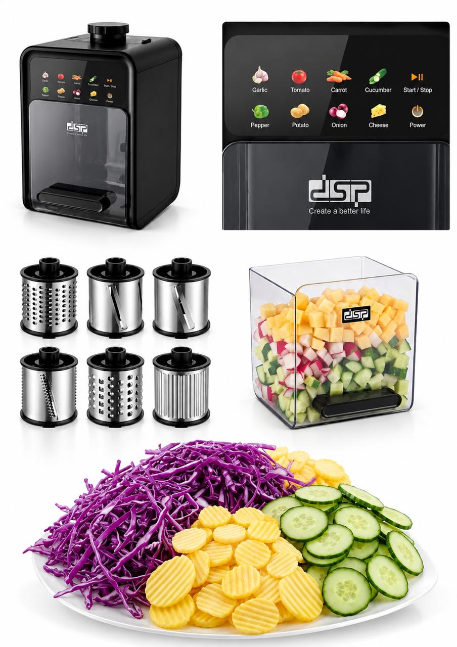 DSP Salad Maker 9-in-1 Electric Vegetable Chopper & Food Processor