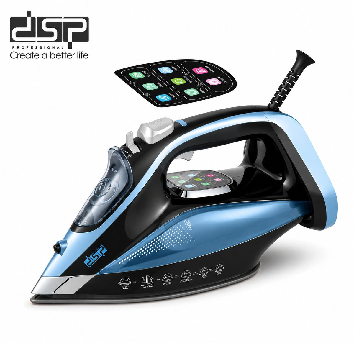 Ironing Set with Steam Iron: Folding Ironing Board and DSP Steam Iron