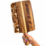 Wood Mosaic Chopping and Serving Board