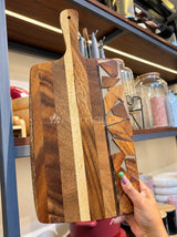 Wood Mosaic Chopping and Serving Board