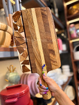 Wood Mosaic Chopping and Serving Board