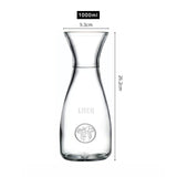Glass carafe with bamboo Lids