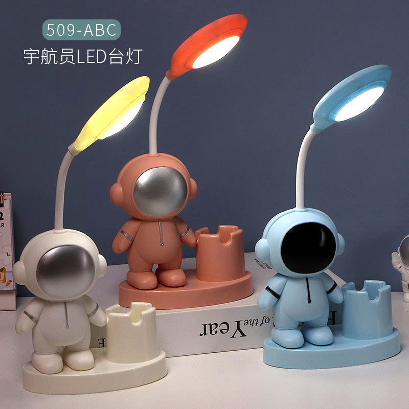 Creative astronaut night light LED multi-function pen holder