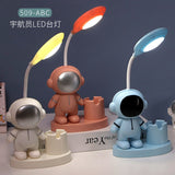 Creative astronaut night light LED multi-function pen holder