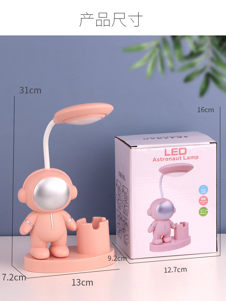 Creative astronaut night light LED multi-function pen holder