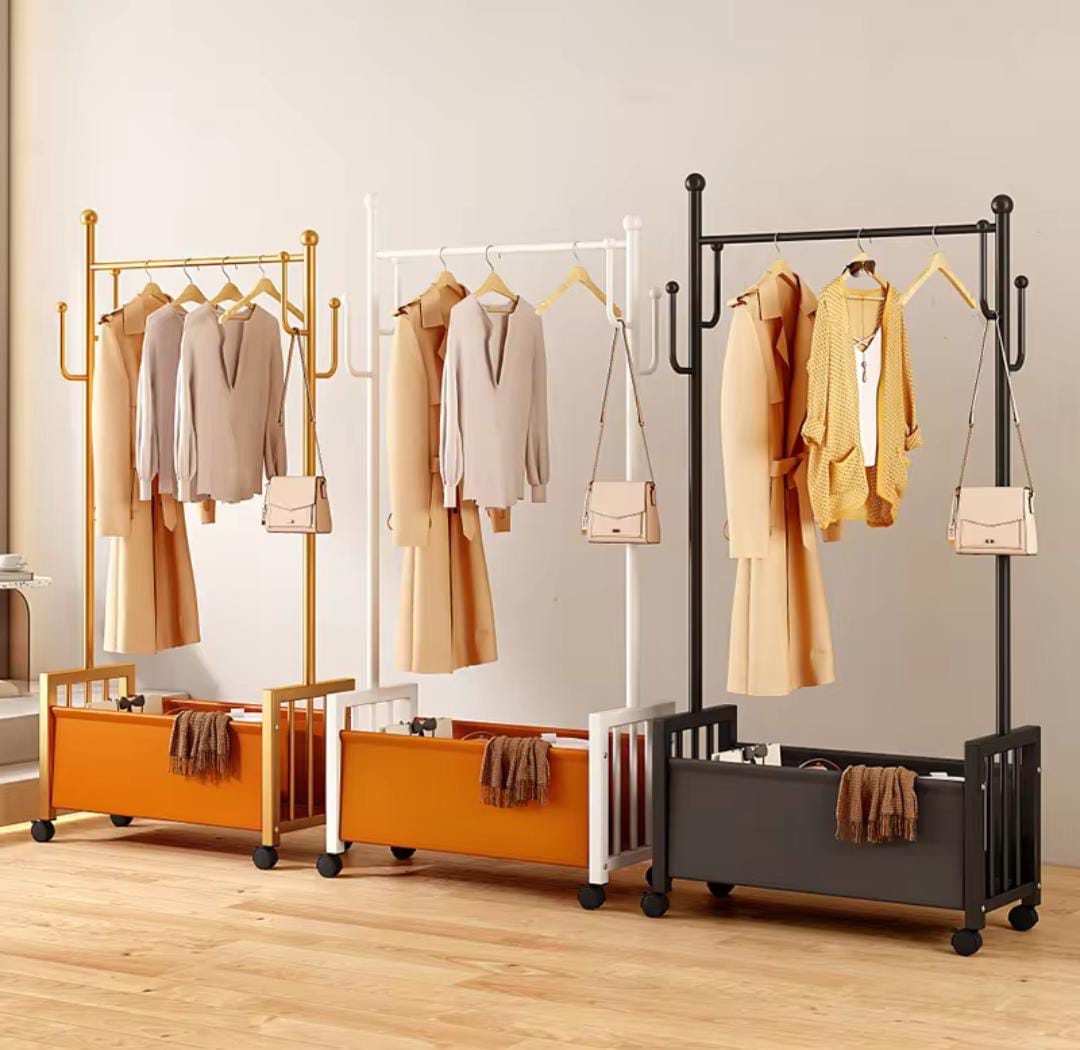 House of Quirk Rolling Metal Garment Rack