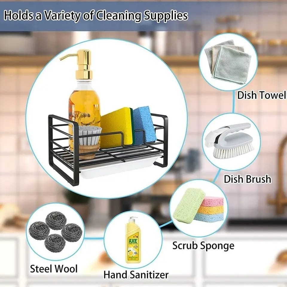 Sink Caddy with Water Draining Tray