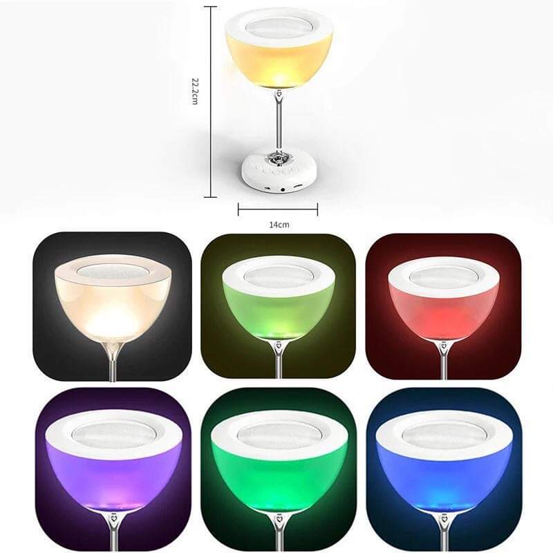 Novel wine glass bedside lamp
