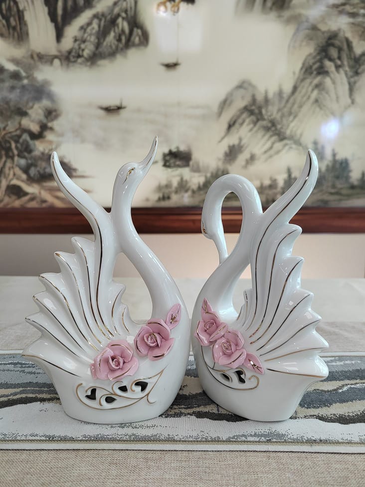 Nordic Ceramic Swan Ornament