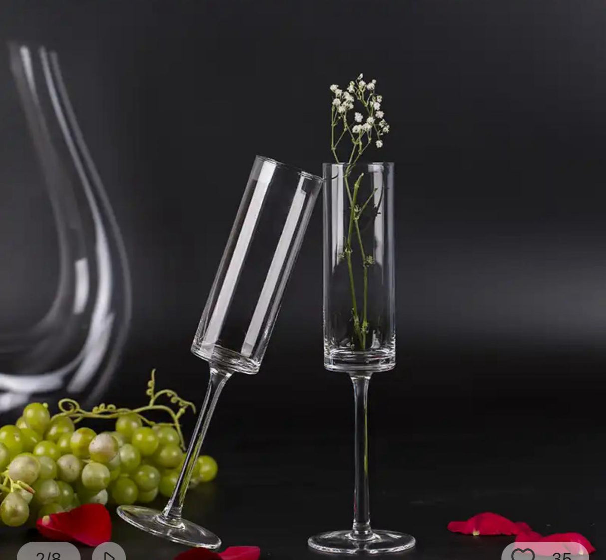Champagne Flutes (a pair)