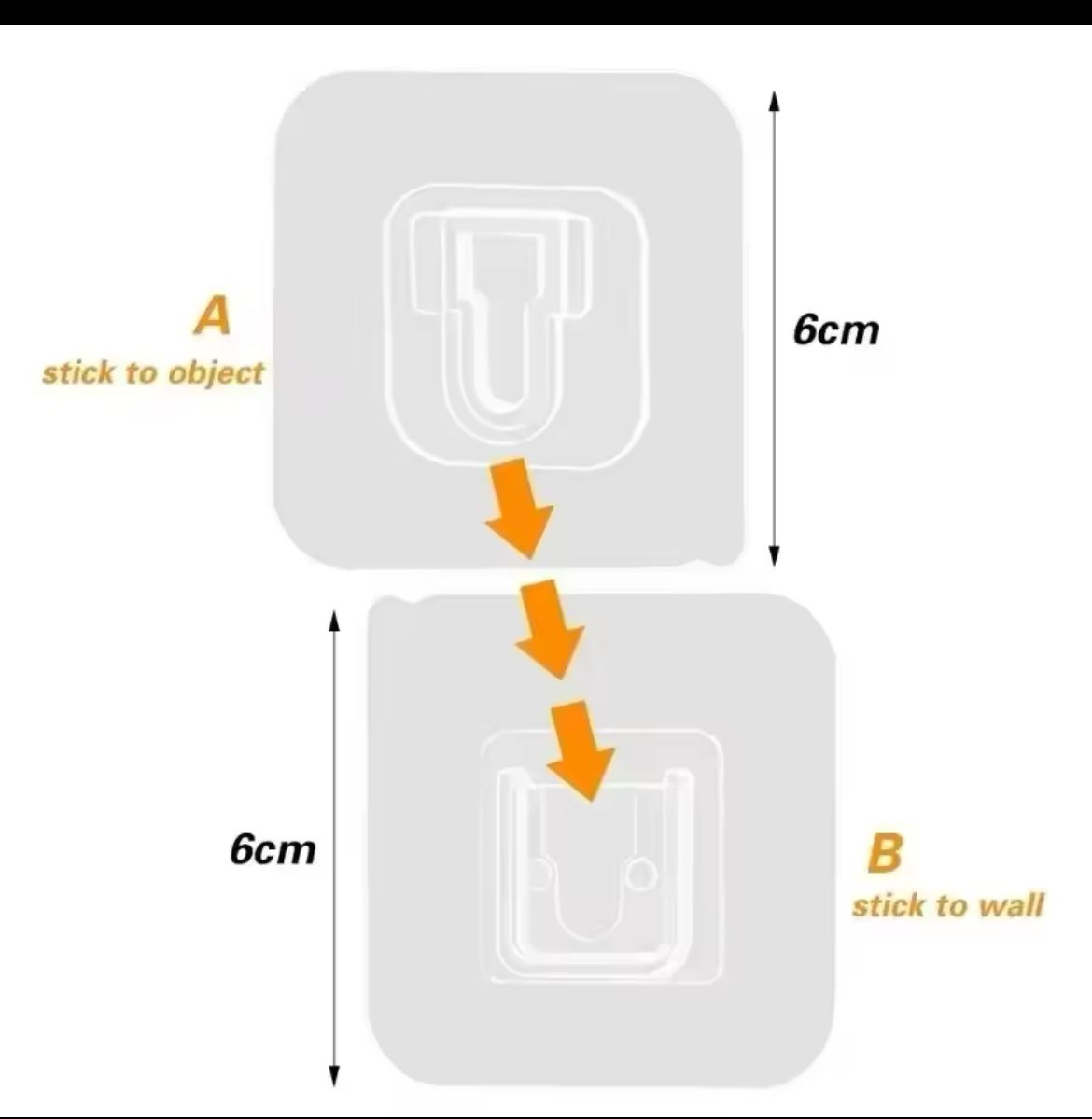 Adhesive double sided mounting hooks