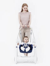 Luxury adjustable aluminum multi-functional 4 in 1 baby sleeping crib swing dining table chair