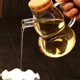 Creative glass oil / vinegar jar