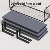 Solid pine wood bathroom floating shelves